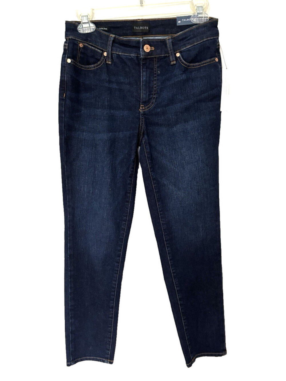 Talbots Slim Fit Ankle Jeans Blue Denim Button Zipper 5-Pocket 2 Petite NWT